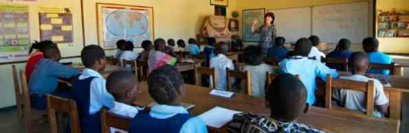 A typical day in the classroom - children are so eager to learn